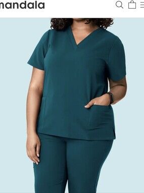 Mandala Green Jogger Scrub Set Sz.XL